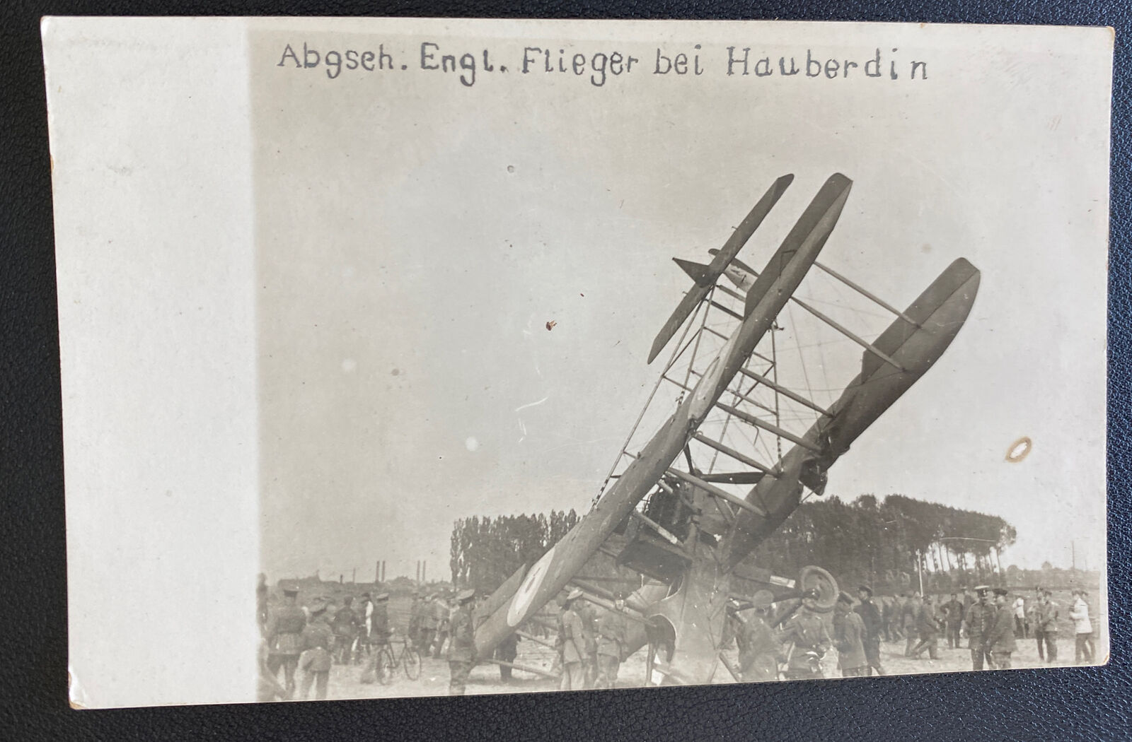 Mint Germany Real Picture Postcard British Plane Crash At Hauberdin