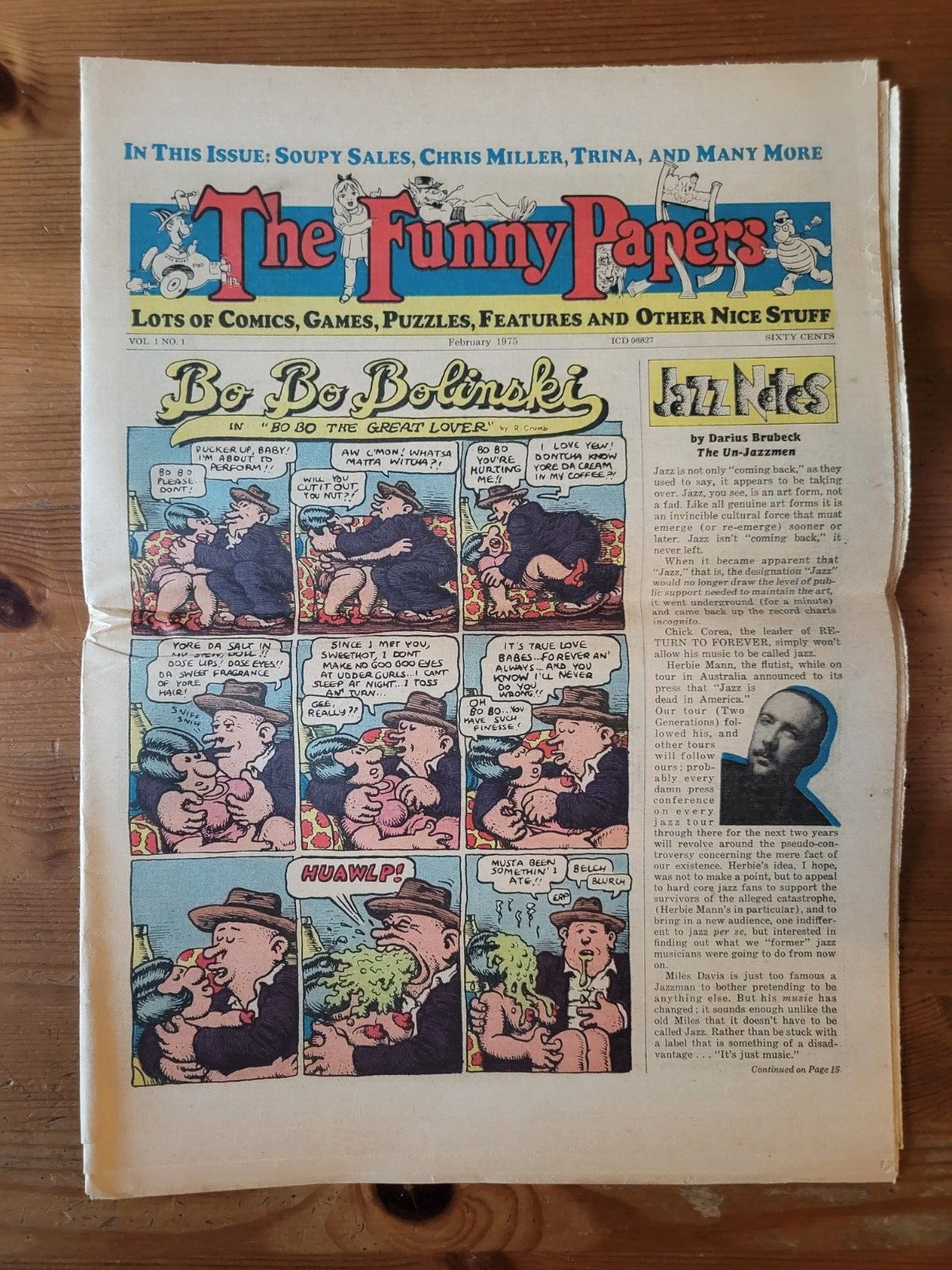 Funny Papers #1 (Feb 1975) - Robert Crumb, Vaughn Bode, Trina