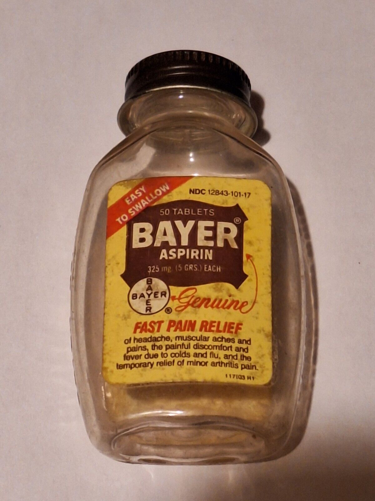 Vintage Bayer Aspirin Bottle 