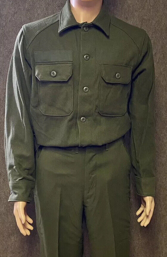 US Military Issue Korean War Era M1951 Cold Weather Wool Shirt NEW Size Medium 