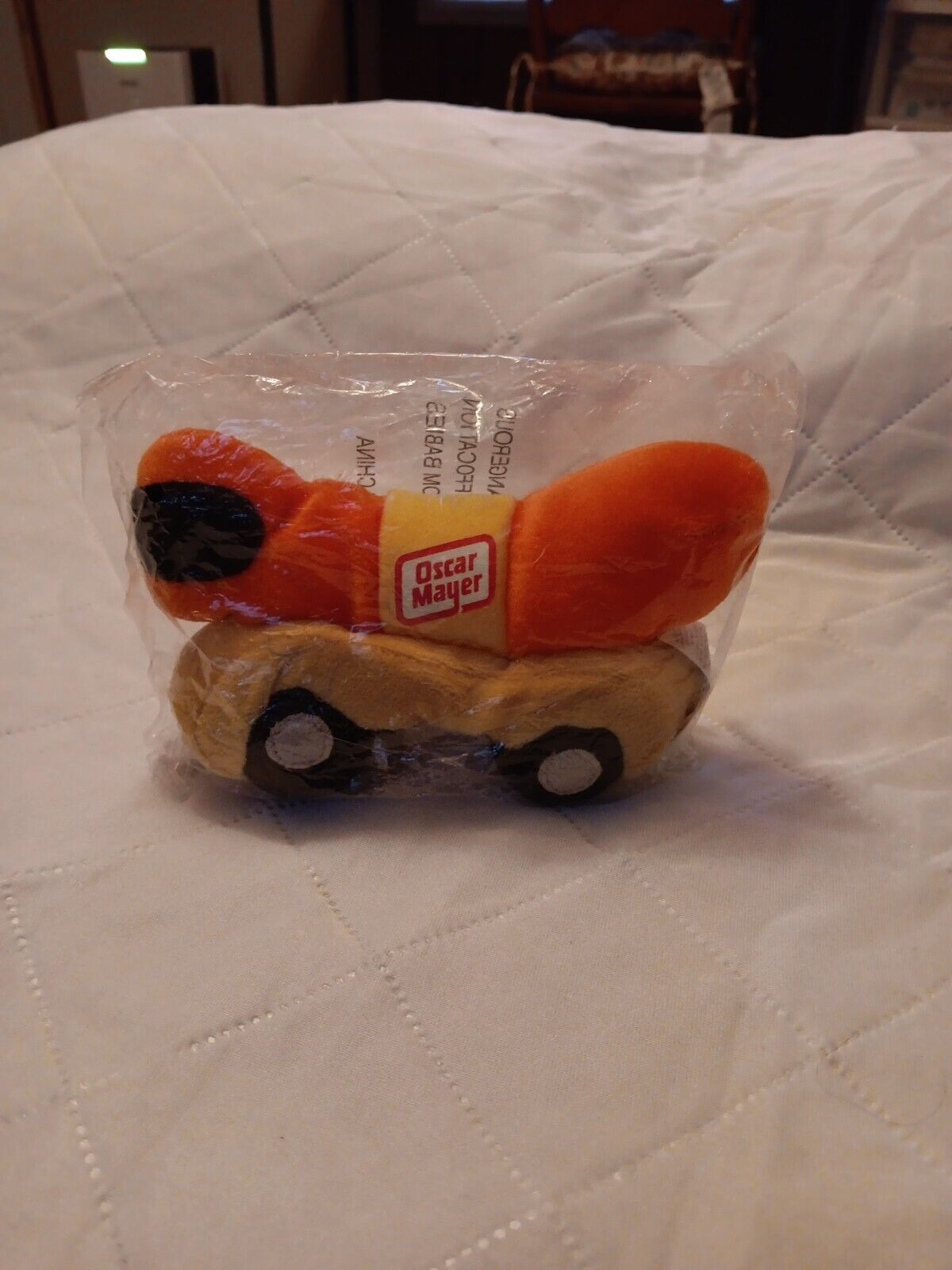 NEW Vintage Oscar Mayer Meyer Wiener Mobile Beanbag Plush Toy Just Whistle