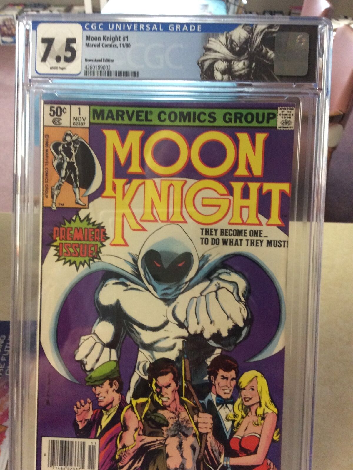 Moon Knight #1 CGC 7.5, MARVEL COMICS, 1980, CUSTOME LABLE