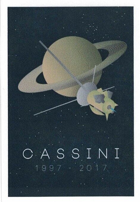 CASSINI-HUYGENS MISSION STICKER ~ SATURN PLANET MOONS TITAN ESA NASA JPL 3.75\
