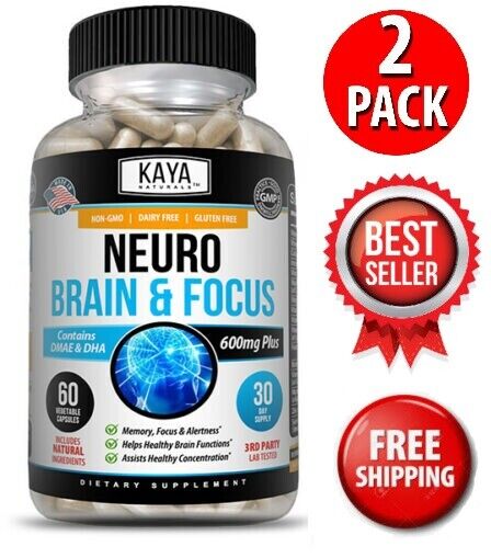 (2 Pack) Neuro Brain & Focus, Memory, Function, Clarity Nootropic Supplement