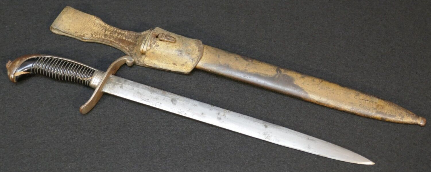 WWI - Weimar German Police Short Sword Sidearm, Early Period Conversion - Scarce