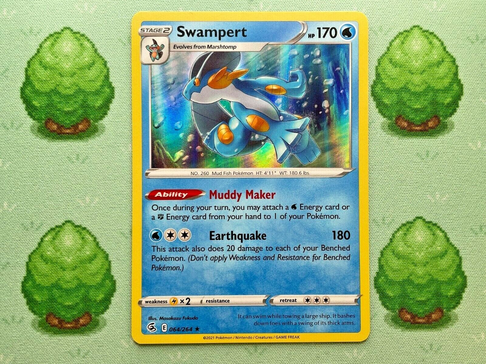 Pokemon - Swampert - 064/264 - SWSH Fusion Strike - Holo
