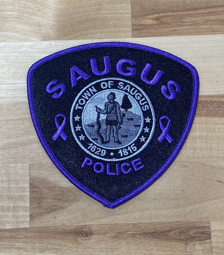 Saugus MA Police Department Domestic Violence Awareness Patch - New