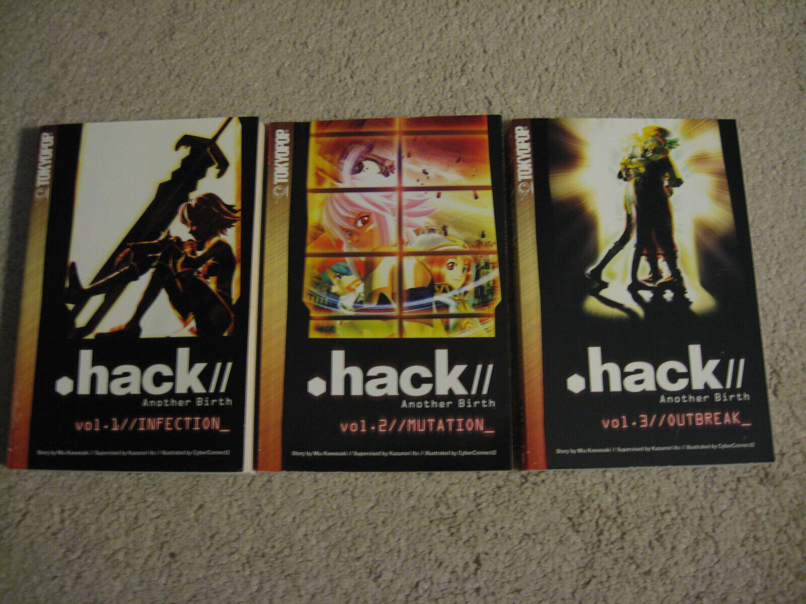 .hack   Another Birth  Series Volumes 1-3 light novels English Miu Kawasaki