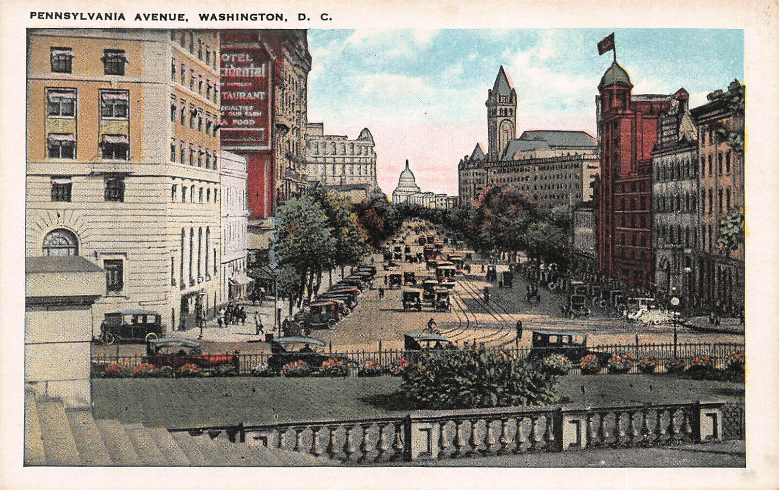 Pennsylvania Avenue, Washington, D.C., Early Postcard, Unused 