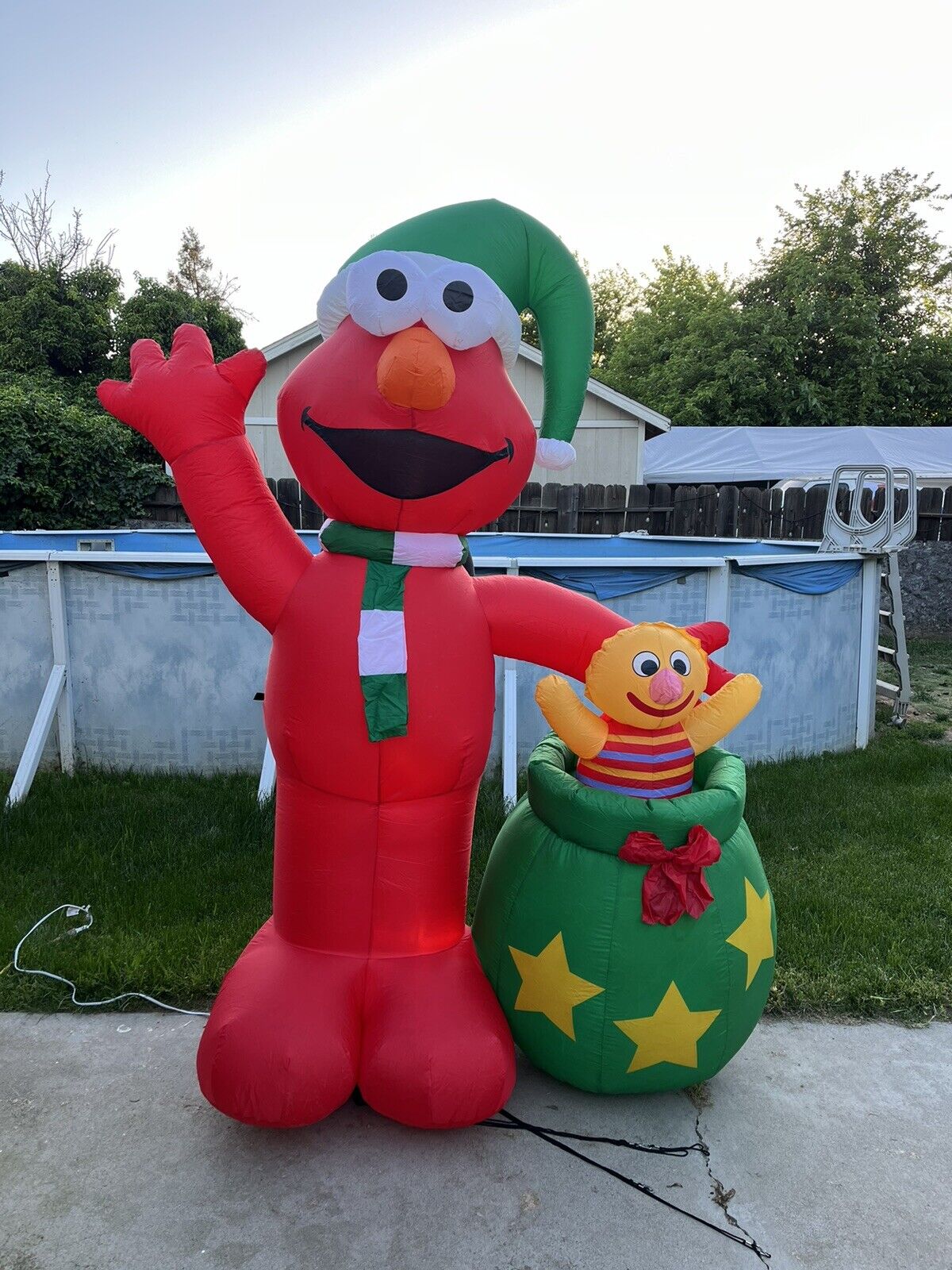 Rare SESAME STREET 7 FT  ELMO by Gemmy Airblown Inflatable Christmas