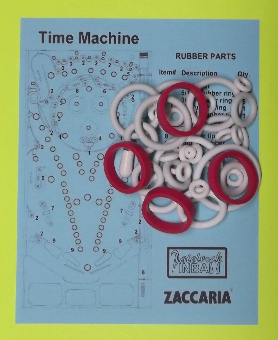 1983 Zaccaria Time Machine pinball rubber ring kit