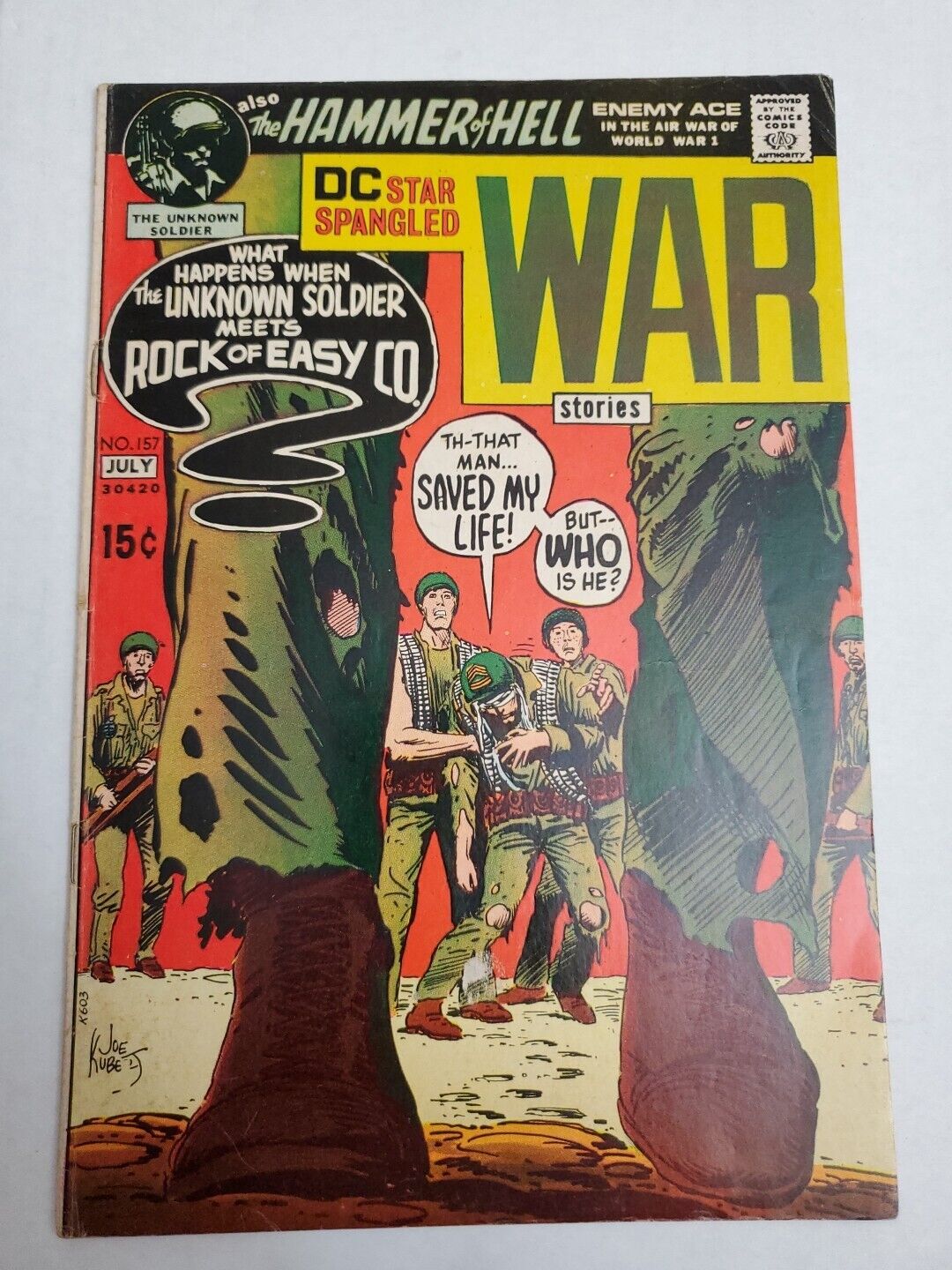 DC Star Spangled War Stories #157 The Unknown Soldier 1971 Joe Kubert VFN