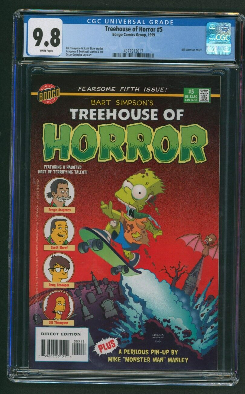 Bart Simpson's Treehouse of Horror #5 CGC 9.8 Simpsons Bongo Comics 1995