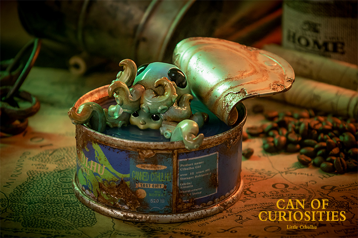 WeArtDoing Can Of Curiosity The Little Cthulhu Limited Art Toy Anime Model Stock