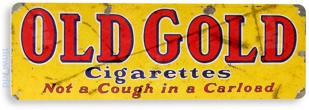 TIN SIGN Old Gold Cigarette Tobacco Metal Décor Smoke Shop Store Bar A878