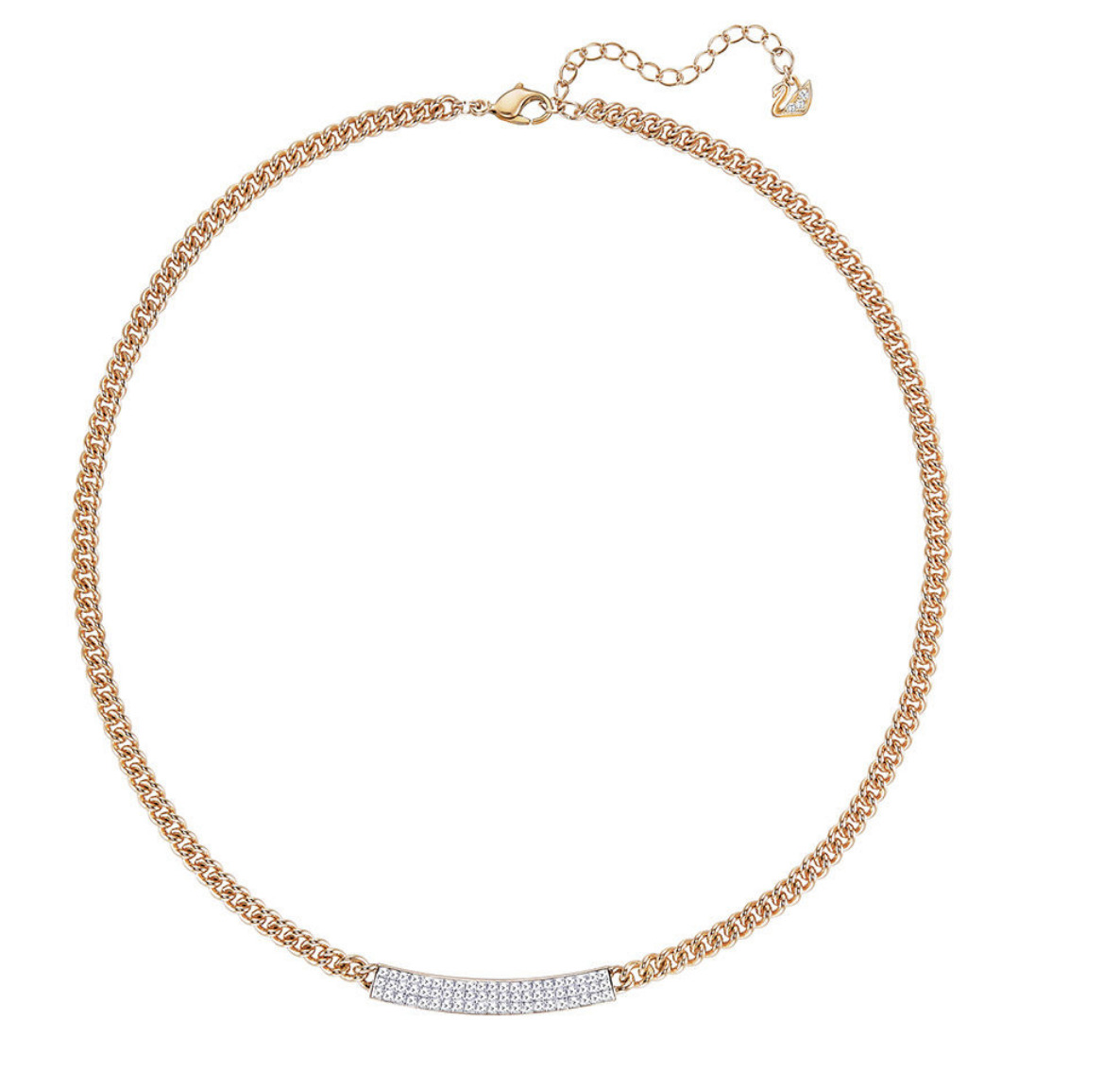 SWAROVSKI Necklace Crystal VIO #5192265 White & Rose Gold 40cm. New & Authentic