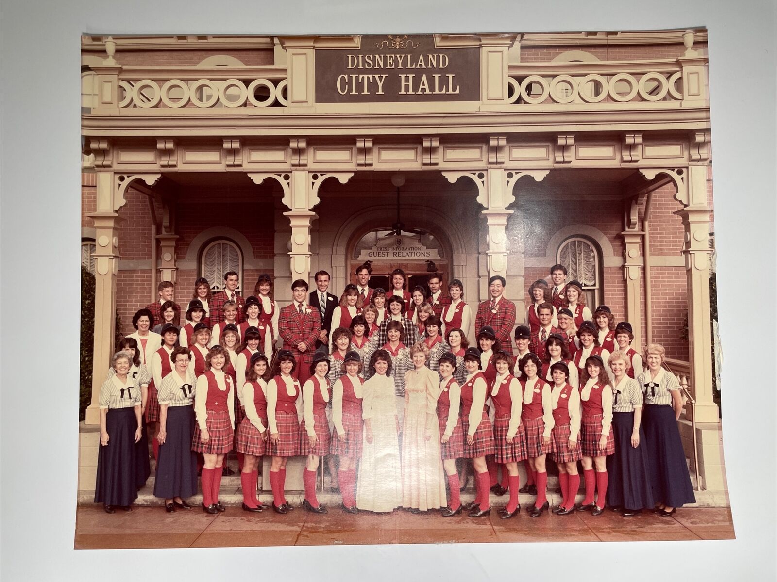 VTG 1983’s Official Disneyland Guest Relations Staff Group Picture 16”x20” RARE