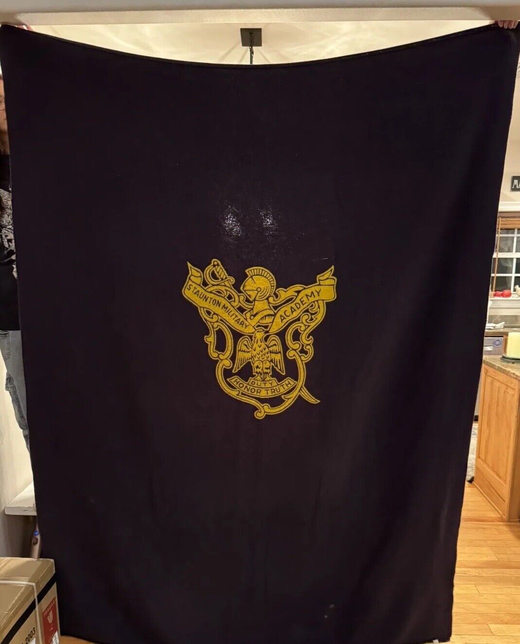 RARE FIND Vintage STAUNTON Military Academy Blanket 64” X 84” Chatham Tag