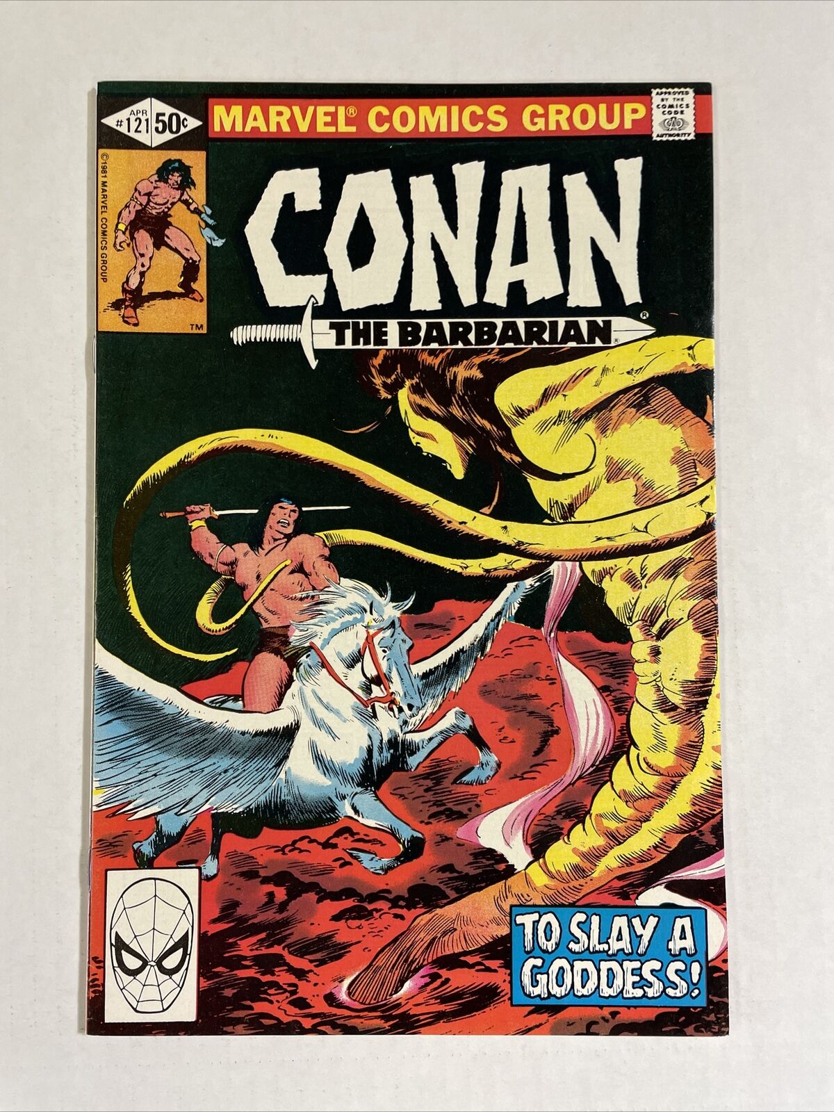 Conan 121 VF/NM 1981 Marvel comic goddess