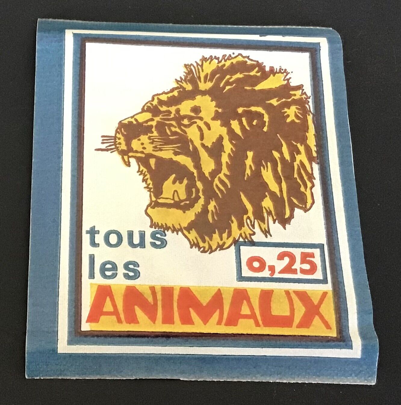            1970 Panini Tous Les Animaux Sticker Sealed Pack