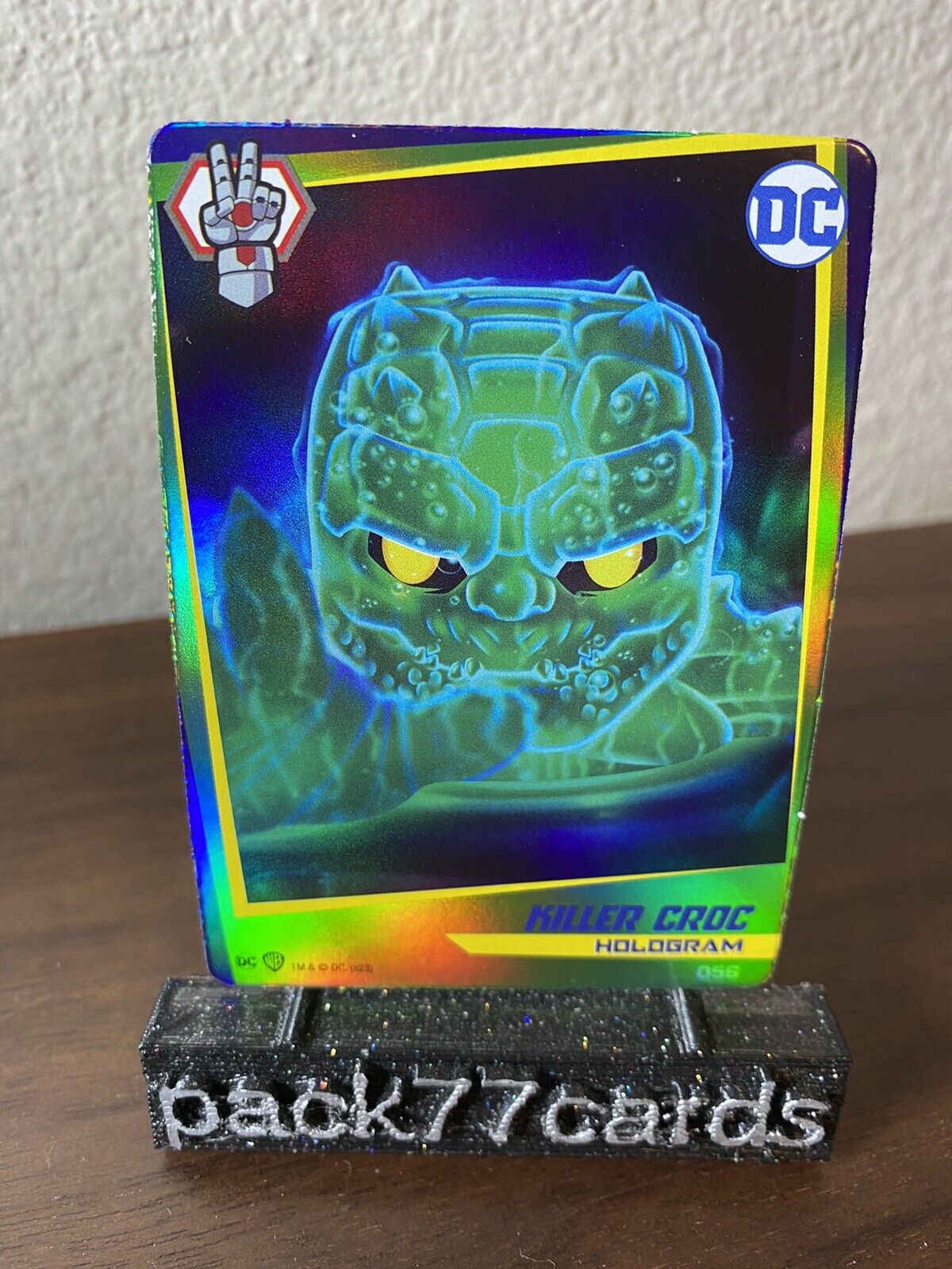DC Comics-2023 Ooshies Collector Cards-DC Universe-Killer Croc-Holographic Card