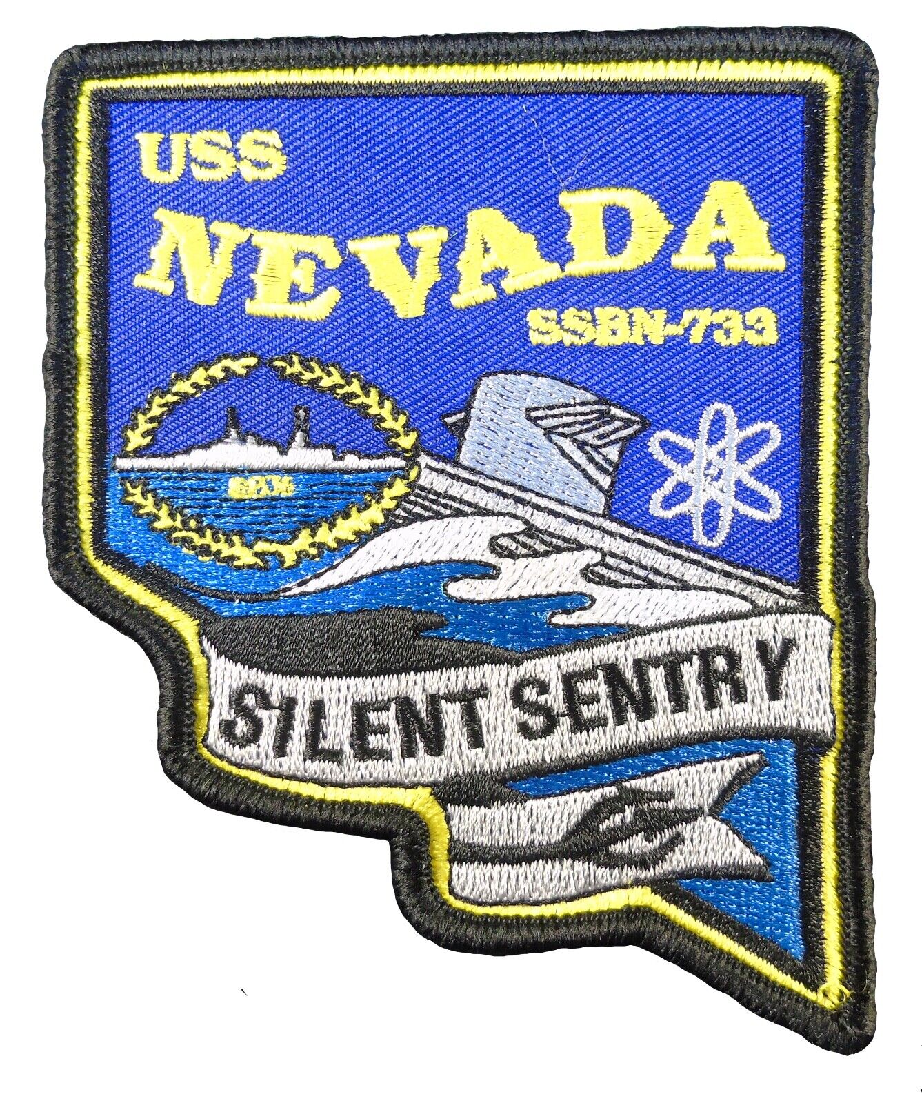 USS NEVADA SSBN-733 Submarine  US Navy Patch 4.5\