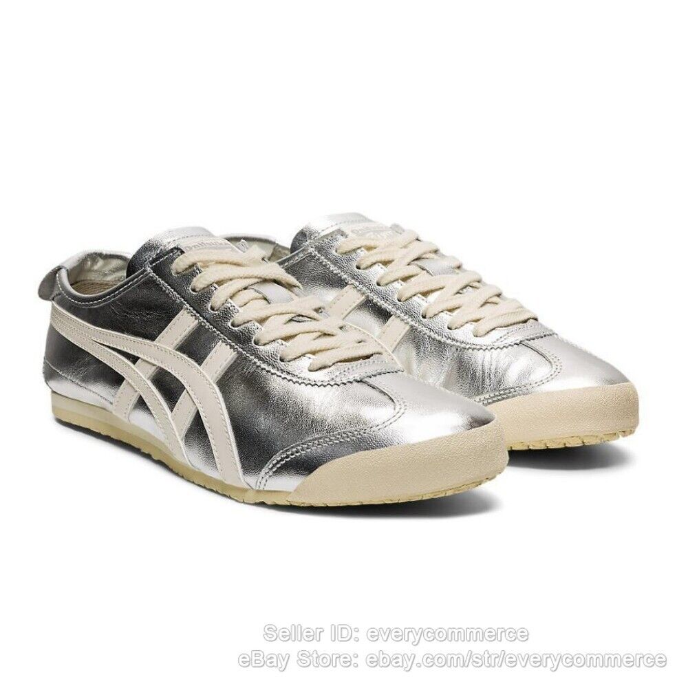 Silver Onitsuka Tiger Mexico 66 Sneakers Classic Unisex Running Shoe THL7C2-9399