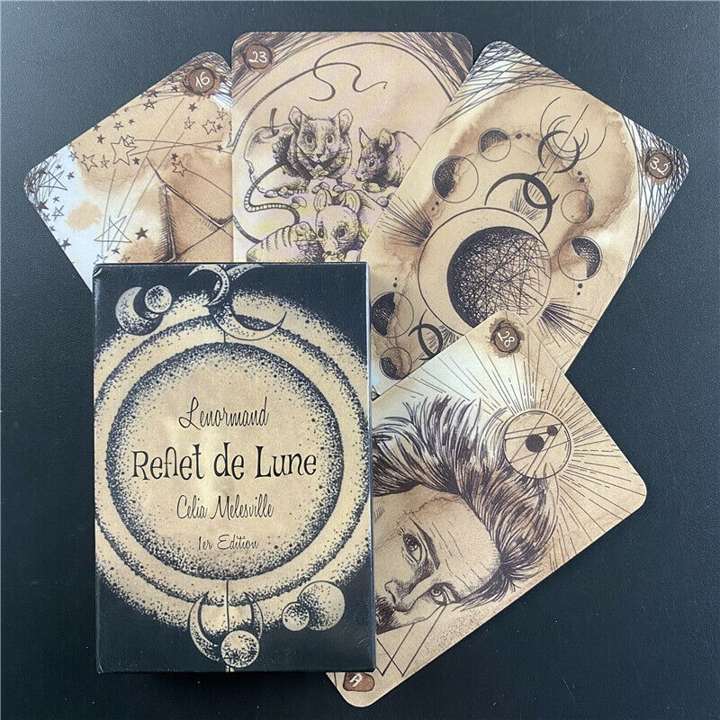 Reflet De Lune Lenormand Tarot Cards(40) English Version Deck Table Board Oracle