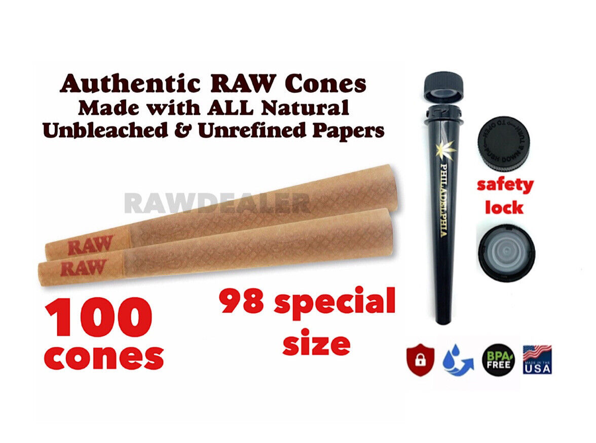 RAW cone classic 98 special Size Cone(100PK)+philadelphia tube