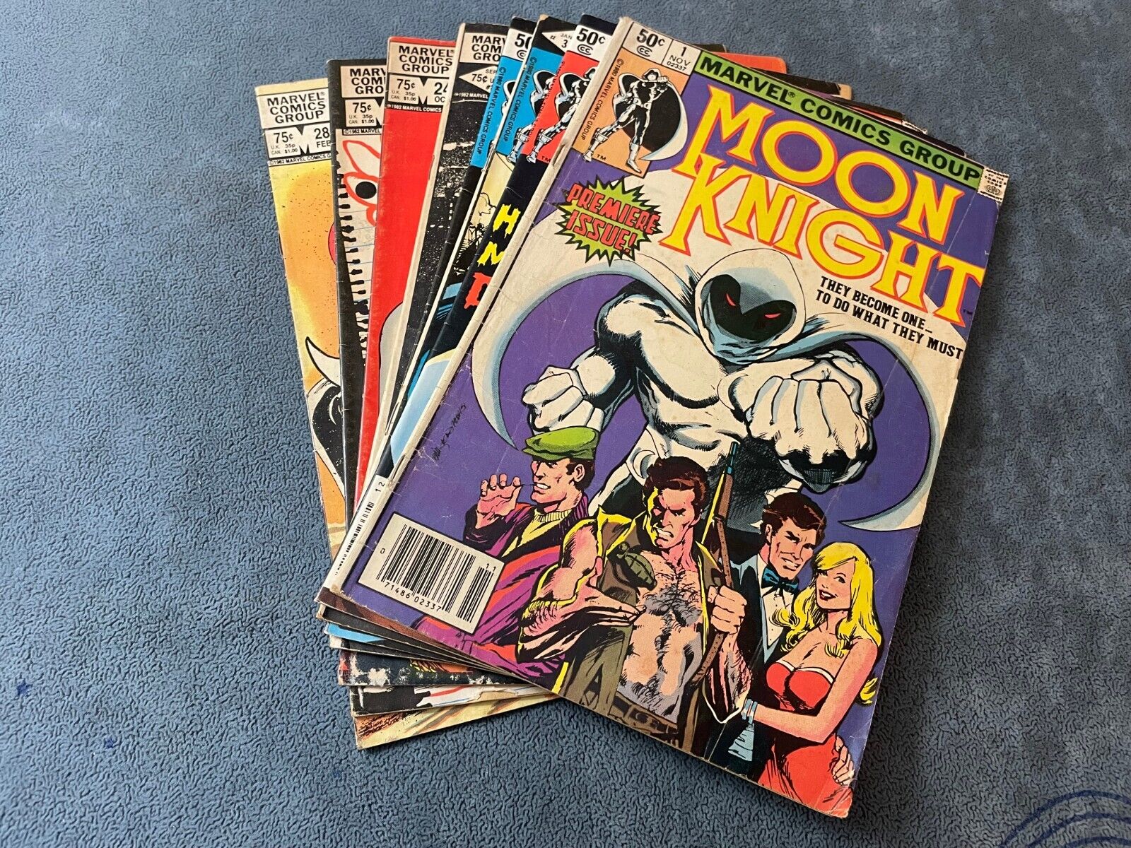 Moon Knight 1-4 23 24 26 28 Marvel 1980 Comic Book Lot Key Issues Mid Low Grades