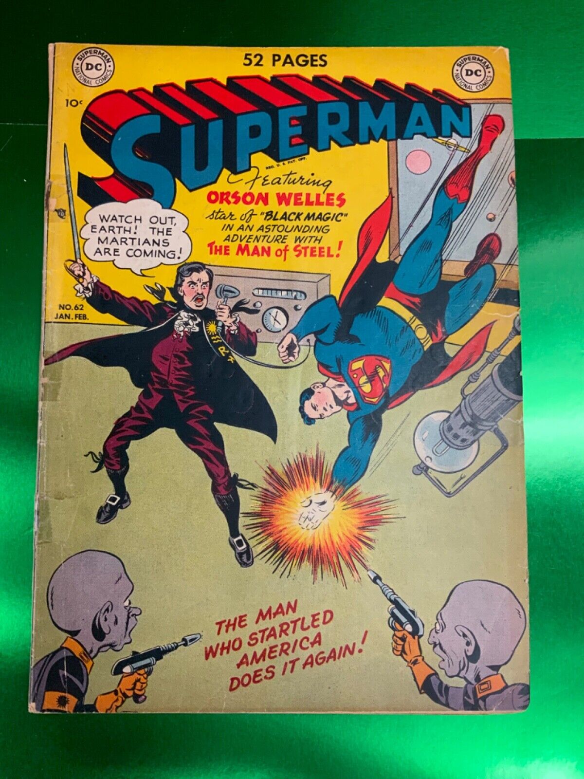 SUPERMAN #62 (1950)  3.5 - Orson Welles Cover Mister Mxyzptlk Appearance