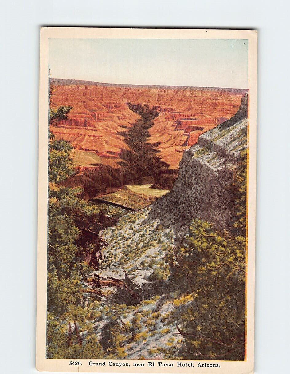 Postcard Grand Canyon near El Tovar Hotel Arizona USA