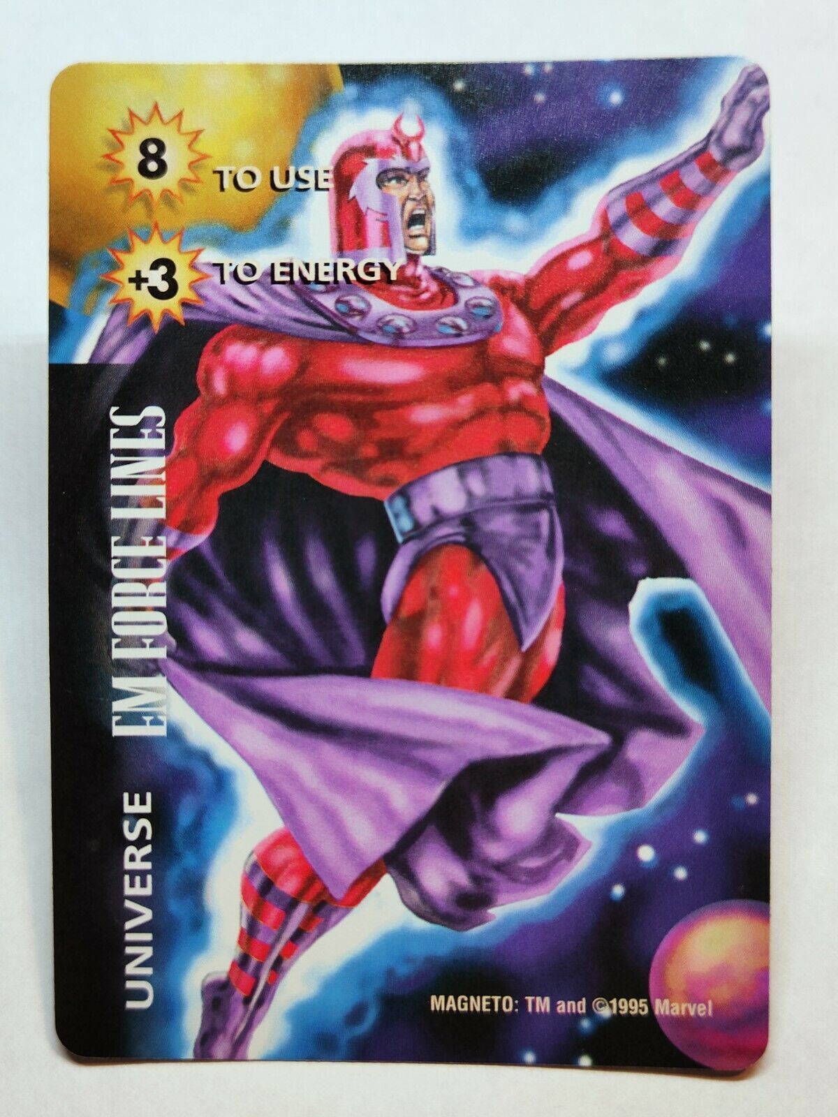 Fleer Marvel B52 1995 comics Overpower card - EM force lines - Magneto
