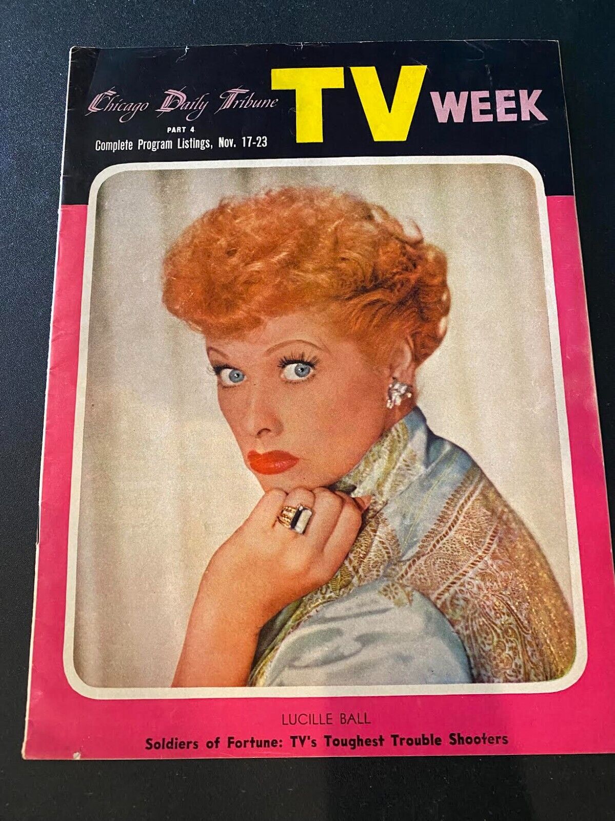 Chicago Daily Tribune TV Week NEWSPAPER 11/1956 LUCILLE BALL COVER