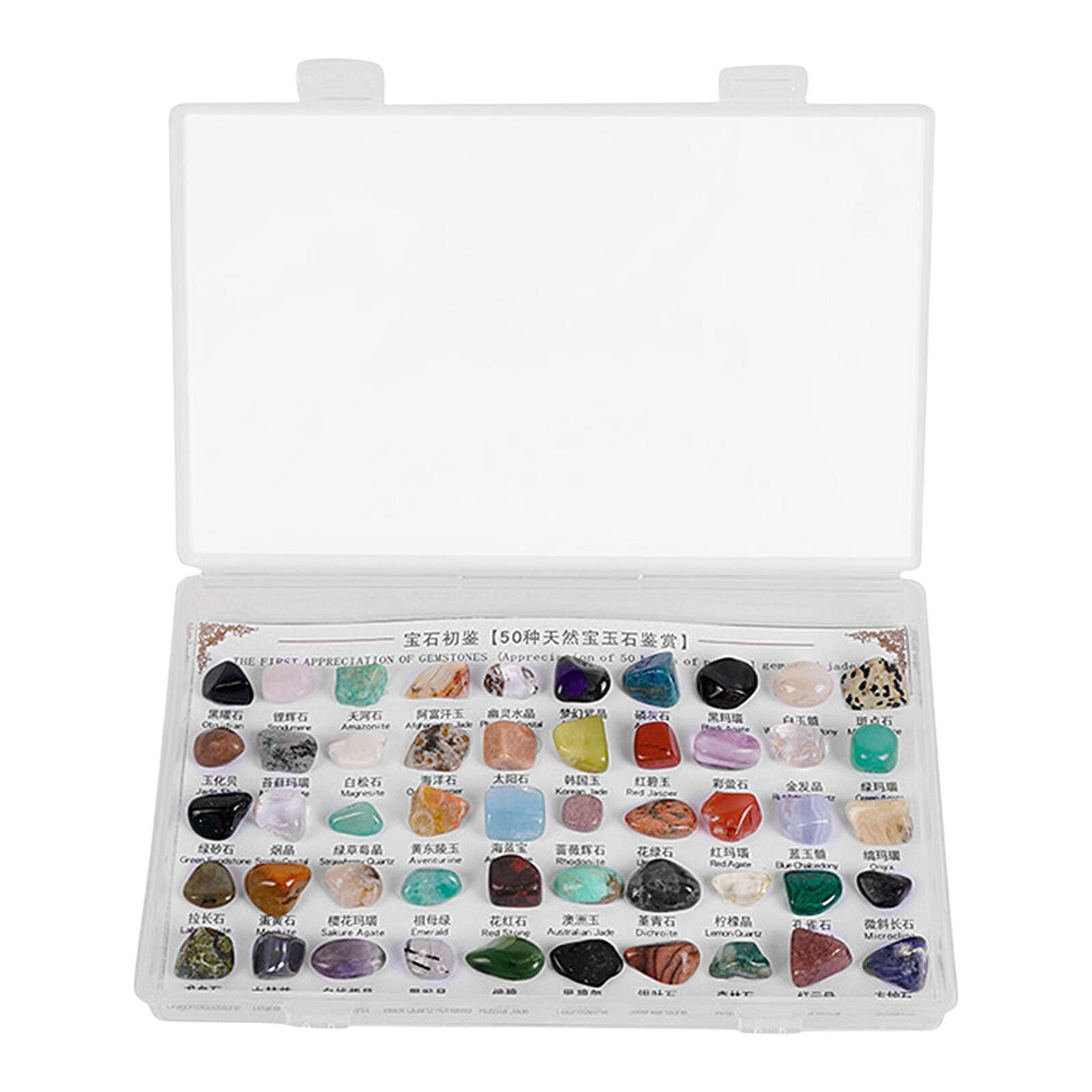 Rock Collection Box For Kids Natural Gemstone Crystal Sets Educational Toys