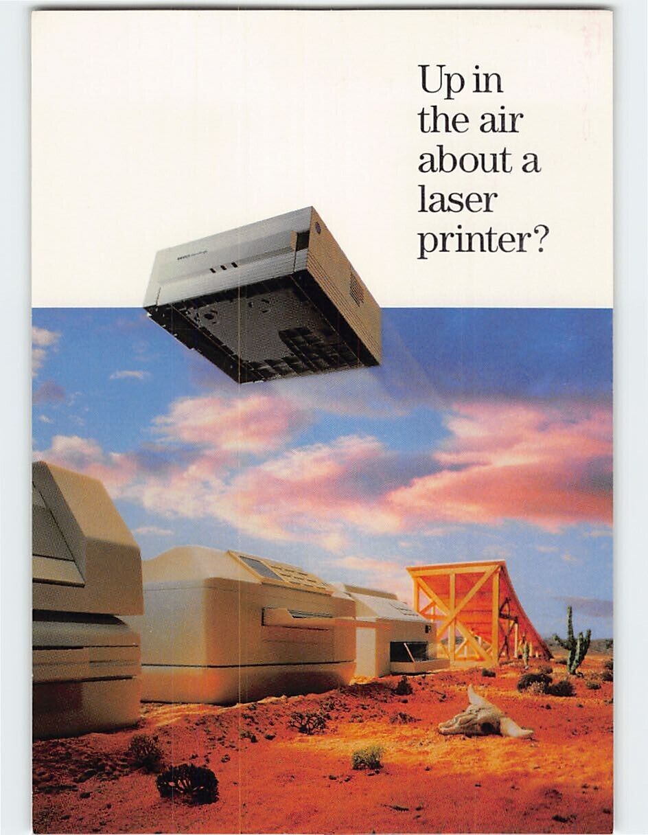 Postcard Up in the air about a laser printer? HP LaserJet 4L Hewlett Packard