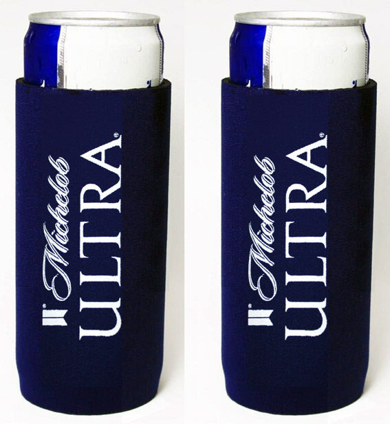 Michelob Ultra Slim Can (2) Licensed Beer Koozie Can Cooler Coozie 