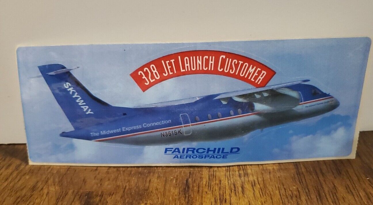 Skyway 328 Jet Sticker  Fairchild Aerospace Midwest Express Connection