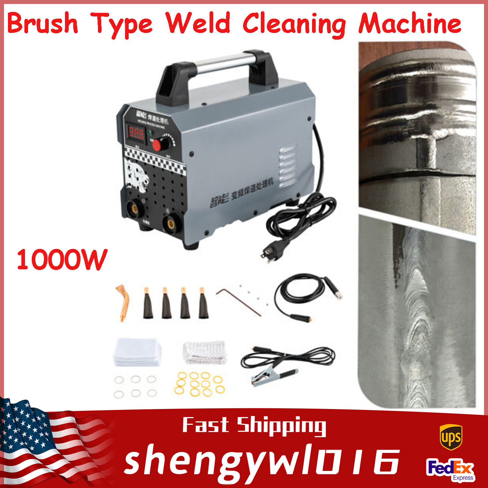 1000W Stainless Steel Welding Bead Processor,Brush Type Weld Cleaning Machine