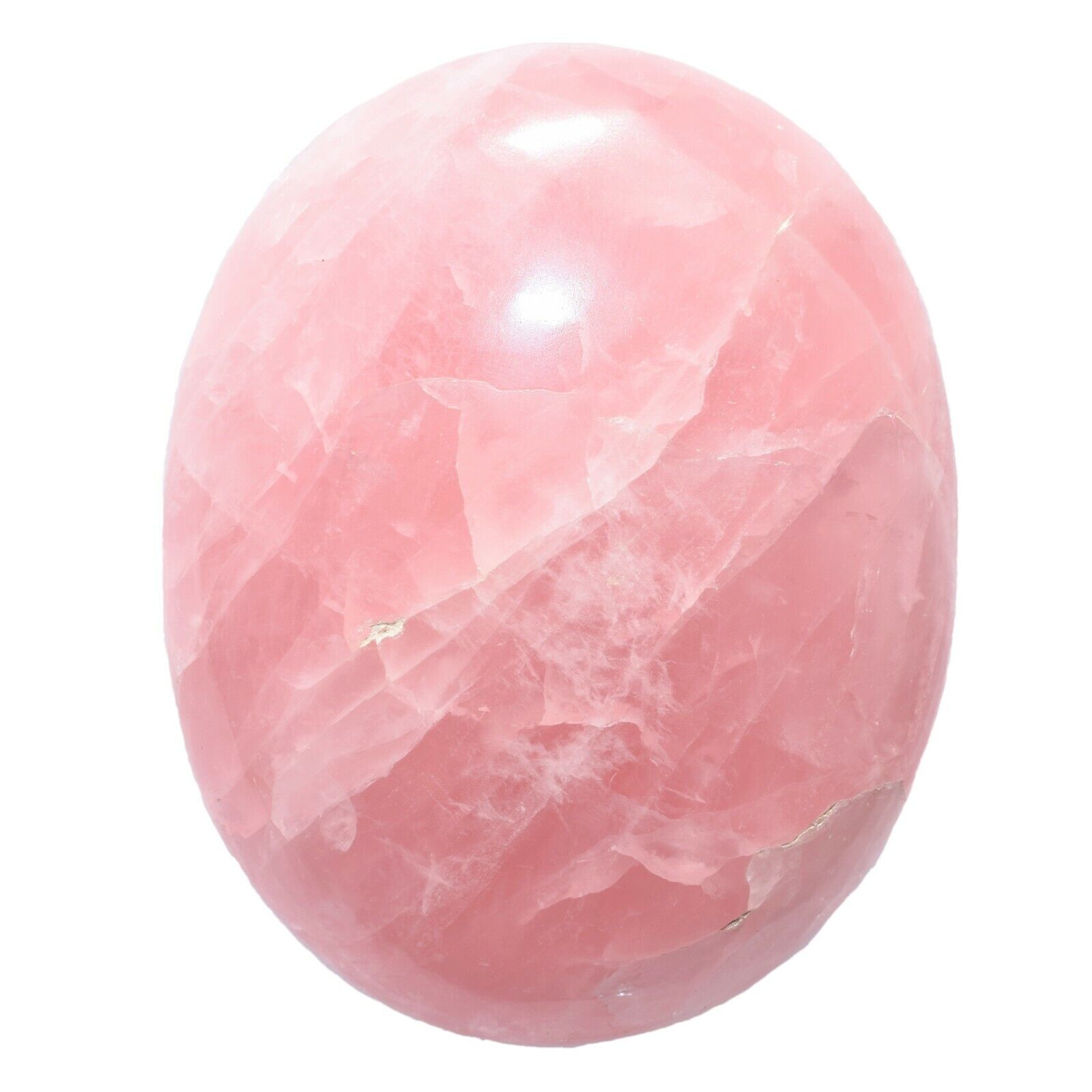 [1] LG Himalayan Rose Quartz Crystal Palm Stone Reiki ZENERGY GEMS™