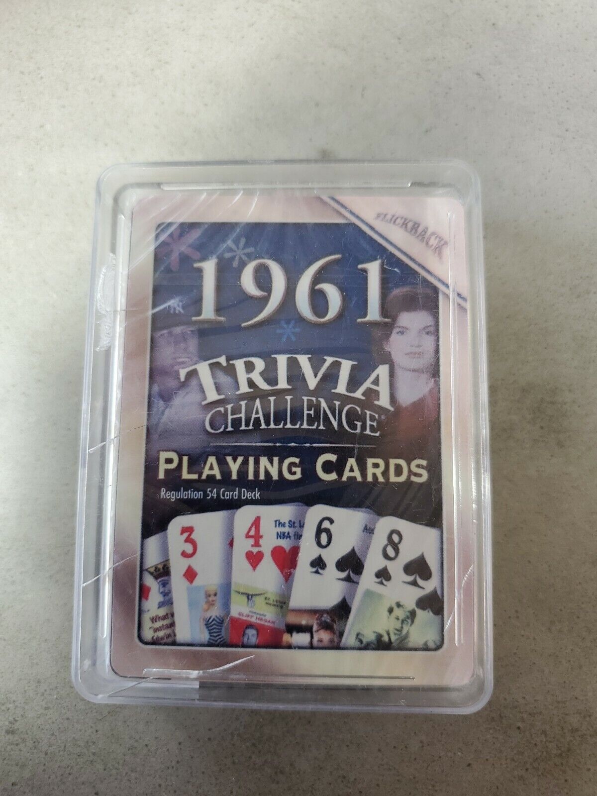 Flickback 1961 Trivia Playing Cards, Includes Trivia Deck. Brand New