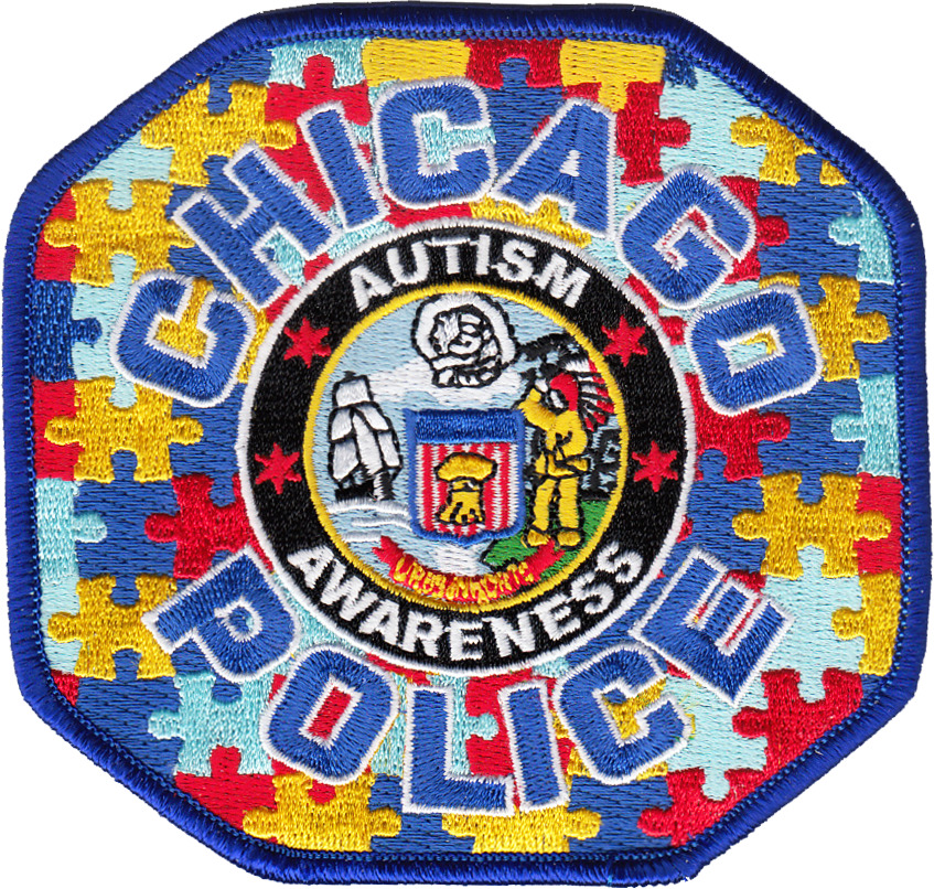 CHICAGO POLICE SHOULDER PATCH: Autism Awareness