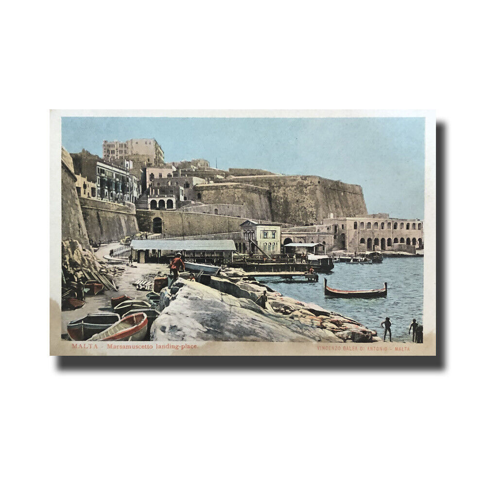 Malta Postcard Vincenzo Galea Di Antonio Marsamuscetto Undivided Back