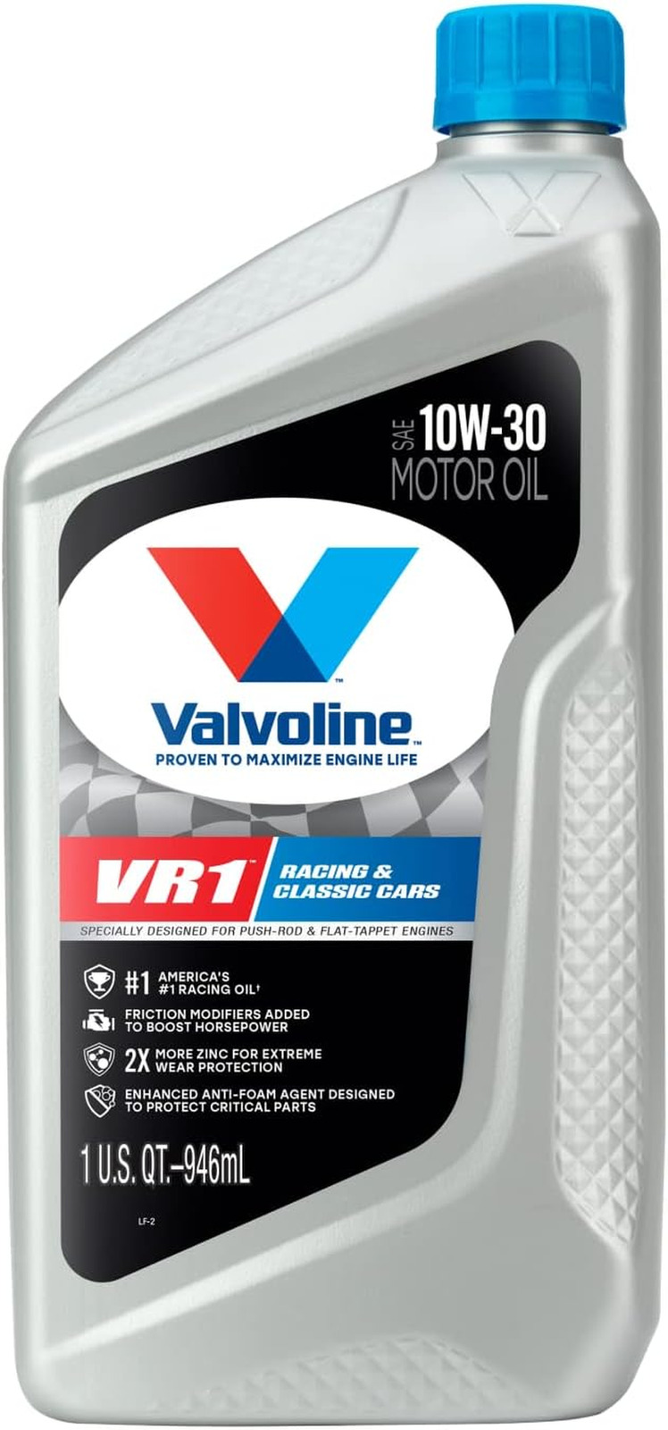 Valvoline VR1 Racing SAE 10W-30 High Performance High Zinc Motor Oil 1 QT Case