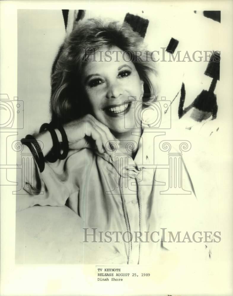 1989 Press Photo Television Entertainer Dinah Shore - pip02835