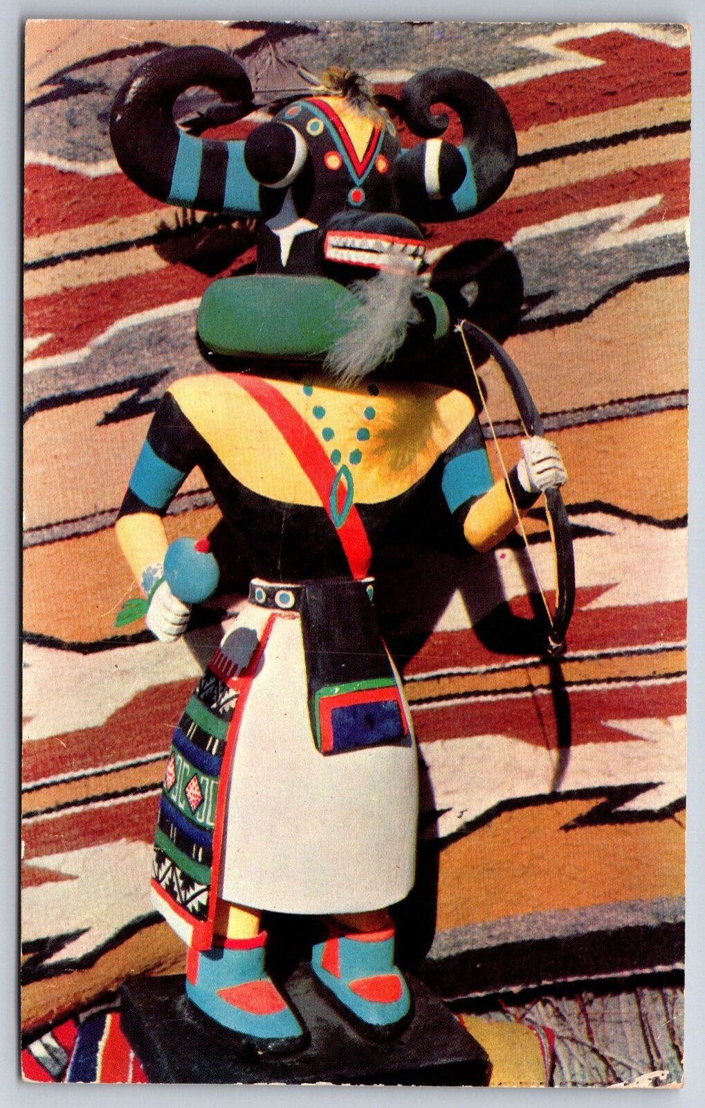 New Mexico~Native American Hopi~Katchina Doll~1960s Postcard