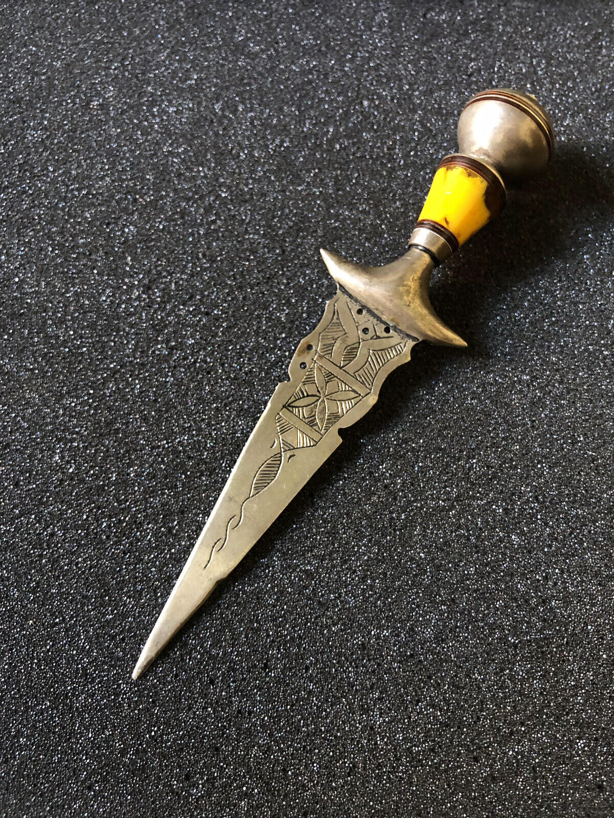 Antique Unique Nordic Viking Ancient Silver Dagger Knife Rare Warrior