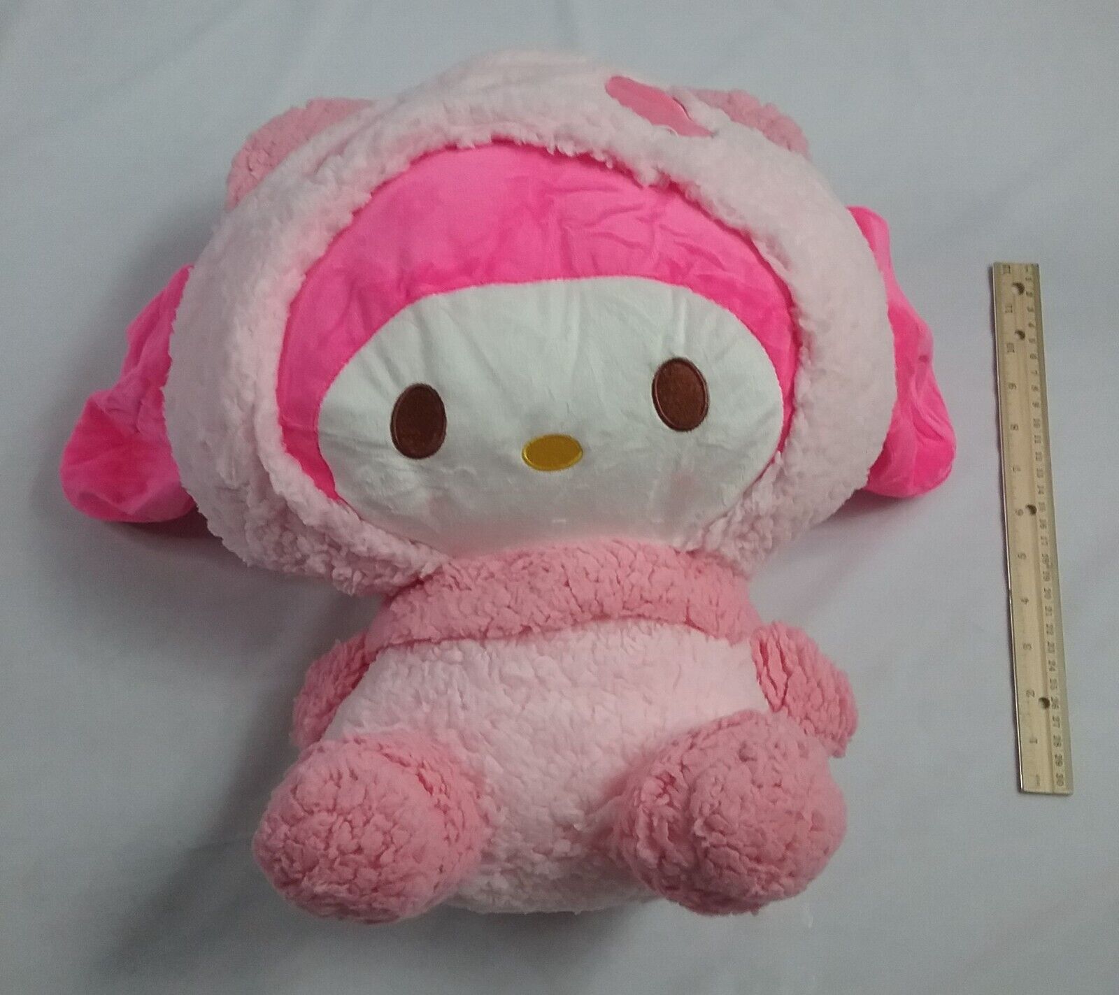 New 35cm Pink/White SANRIO Mokomoko Panda Plush Stuffed Toy