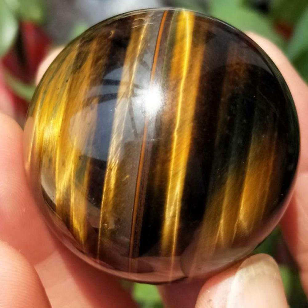  Natural Rare Tiger Eye Crystal Ball Gemstone Sphere Healing Stone Hot Sale！