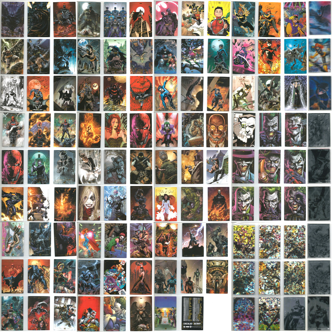 DC Comics BATMAN Cards Full Set 116/116 Basic/Platinium/Foil/3D PERU 2022 GOLD
